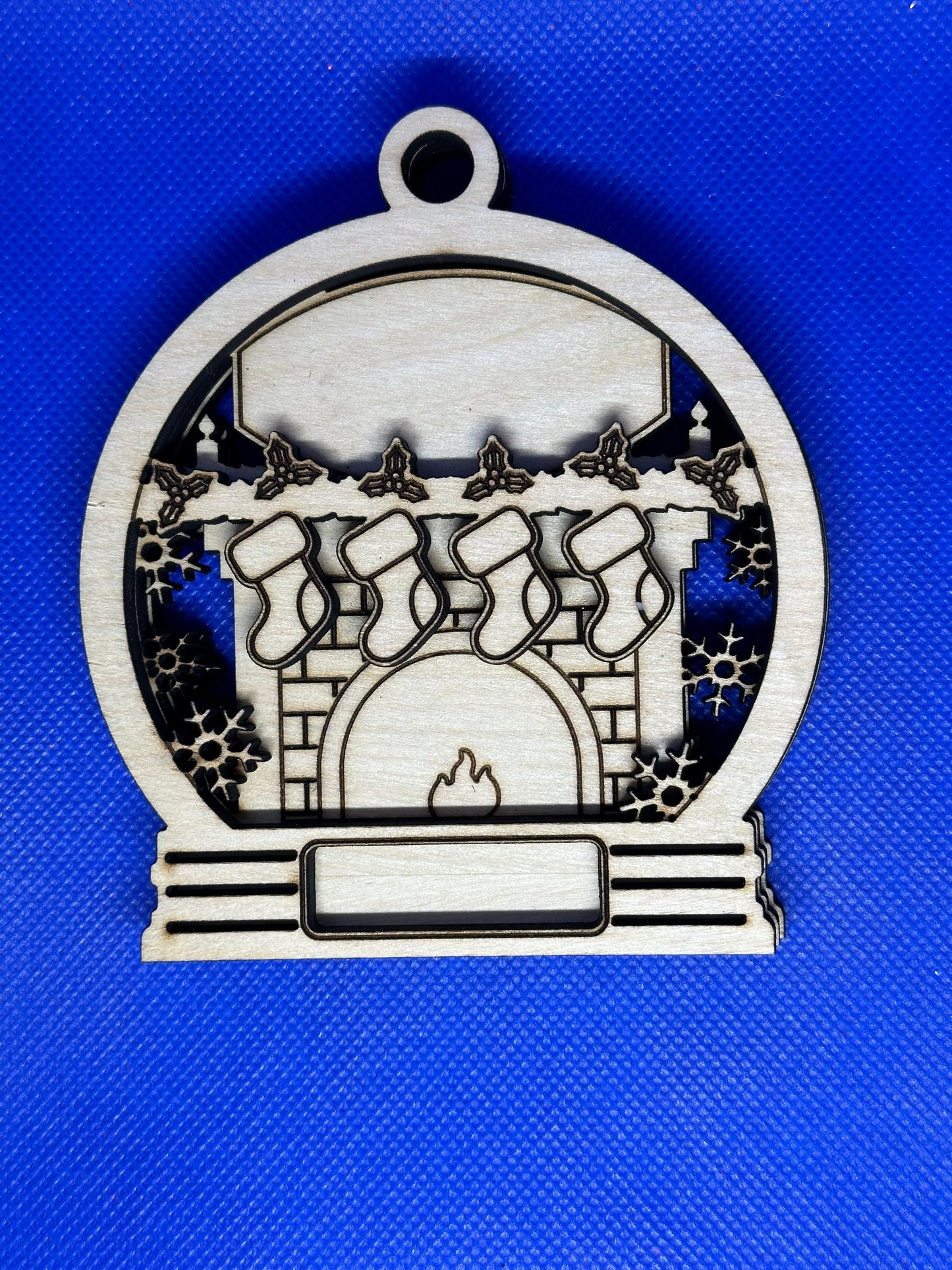 Personalized 3D fireplace ornament