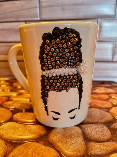 Rhinestone mug
