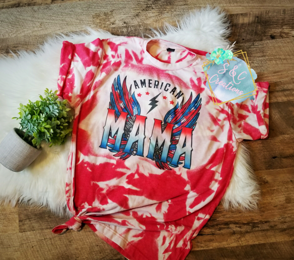 American Mama Wings Bleached Tee