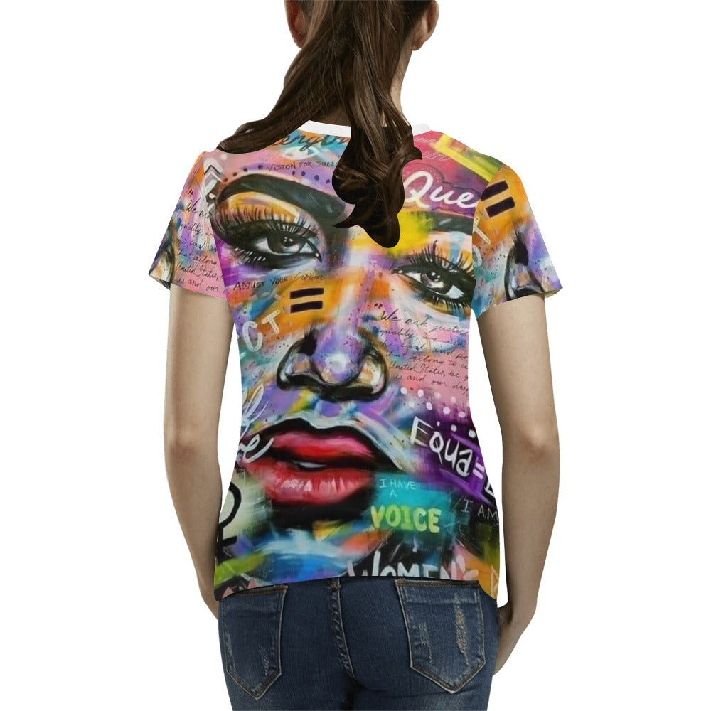 I 'am A Woman & Queen All Over Print T-Shirt for Women