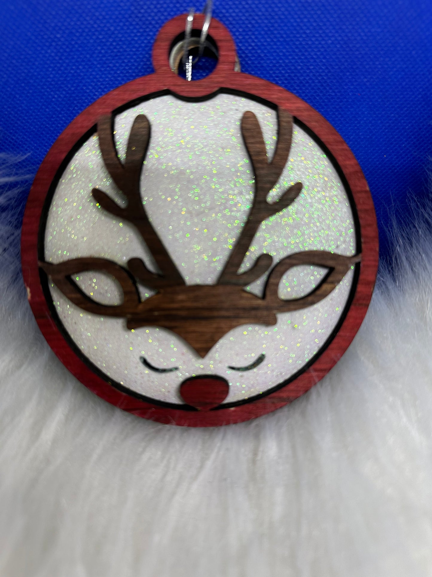 Glittered Reindeer Ornament