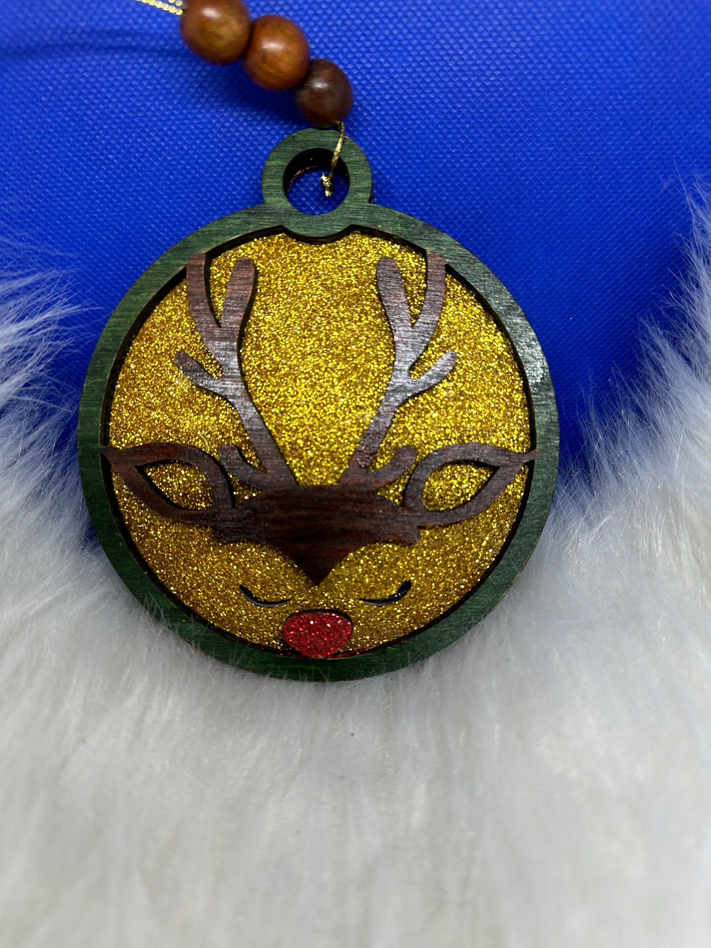 Glittered Reindeer Ornament