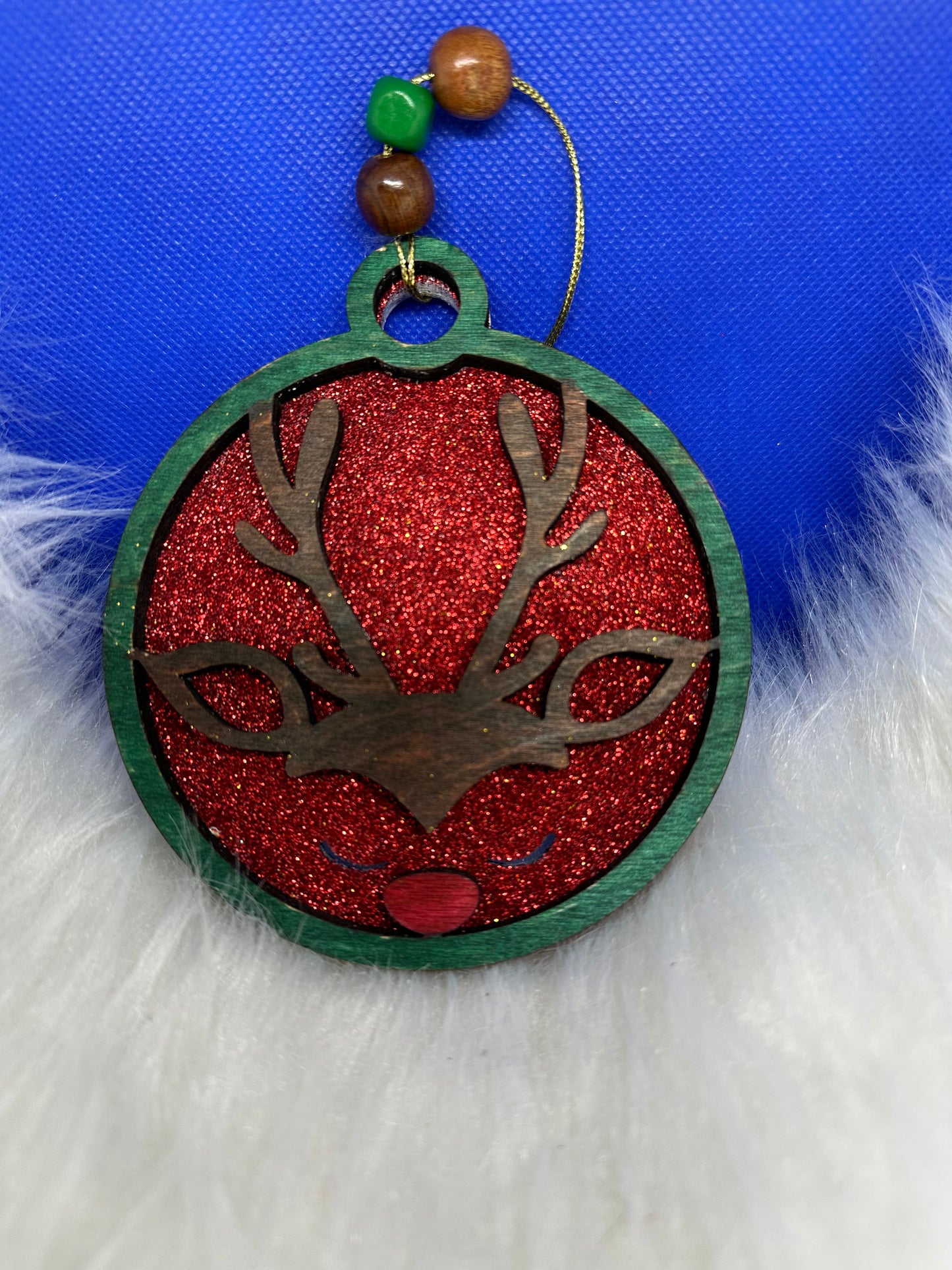 Glittered Reindeer Ornament