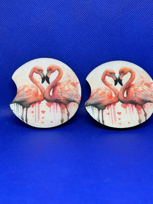 Let’s Flamingo Car Coaster