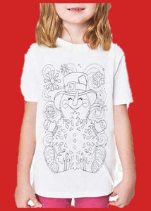 Christmas/Holiday Unisex White Coloring Shirt for all ages