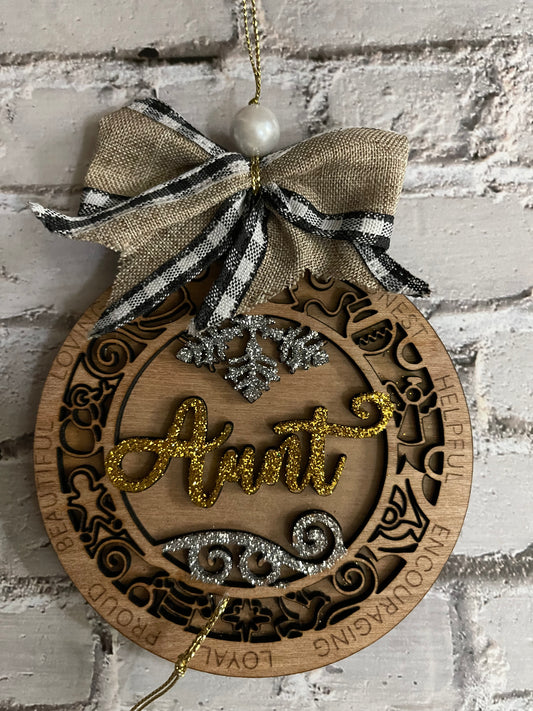 Unique Christmas Gift Ideas: Aunt Ornament