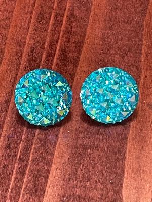 Ocean Blue Resin Earrings. 4 styles.