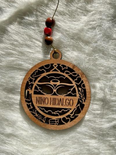 Personalized wood memorial ornament. Stained and Painted.